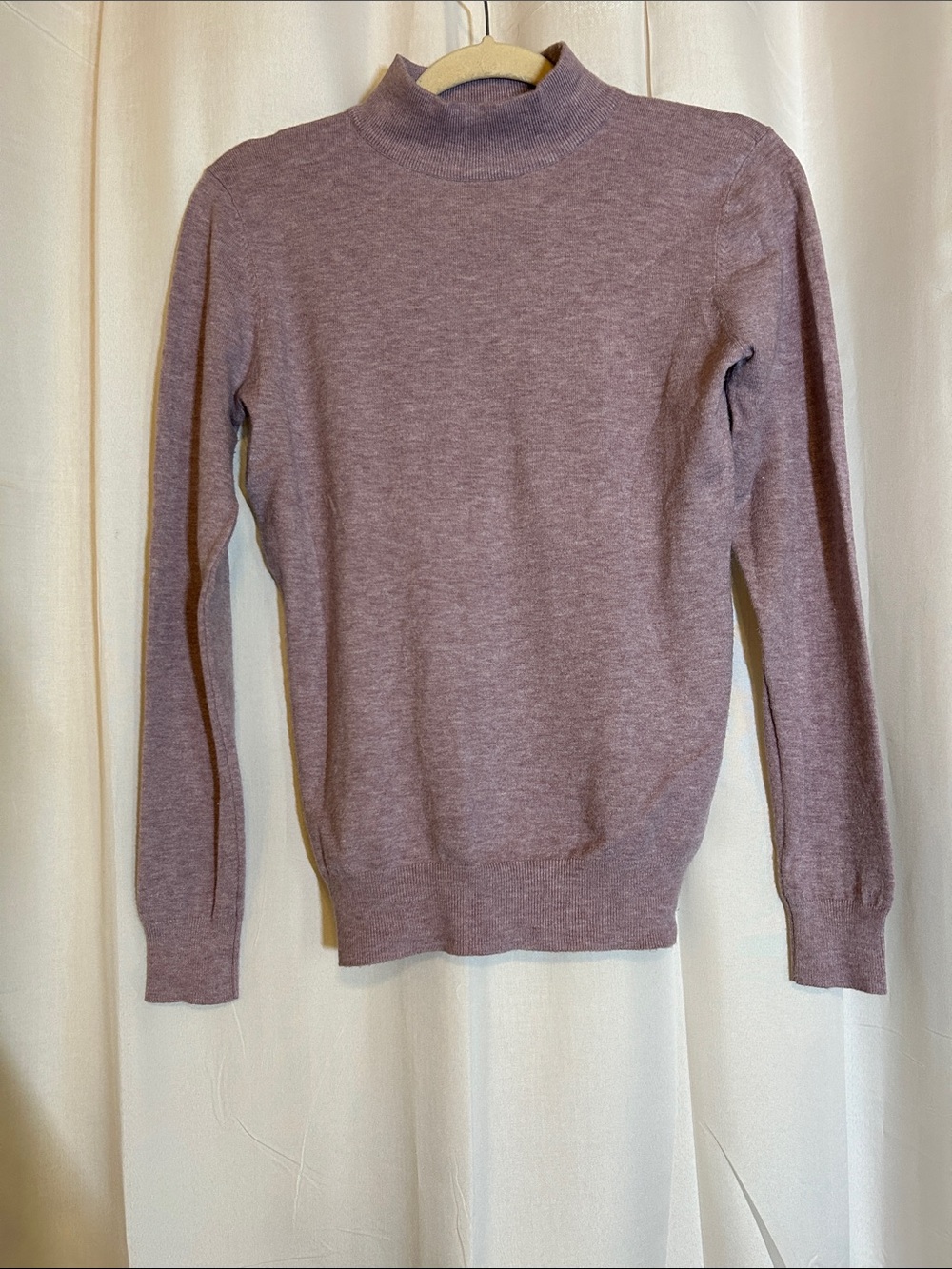 Basic Editions Mauve Turtleneck Sweater